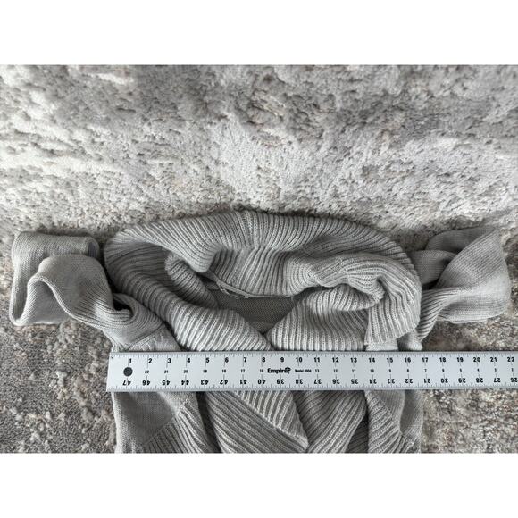 Design History Size XS Ribbed Open Front Cardigan Sweater Gray Long Sleeve - Picture 4 of 6